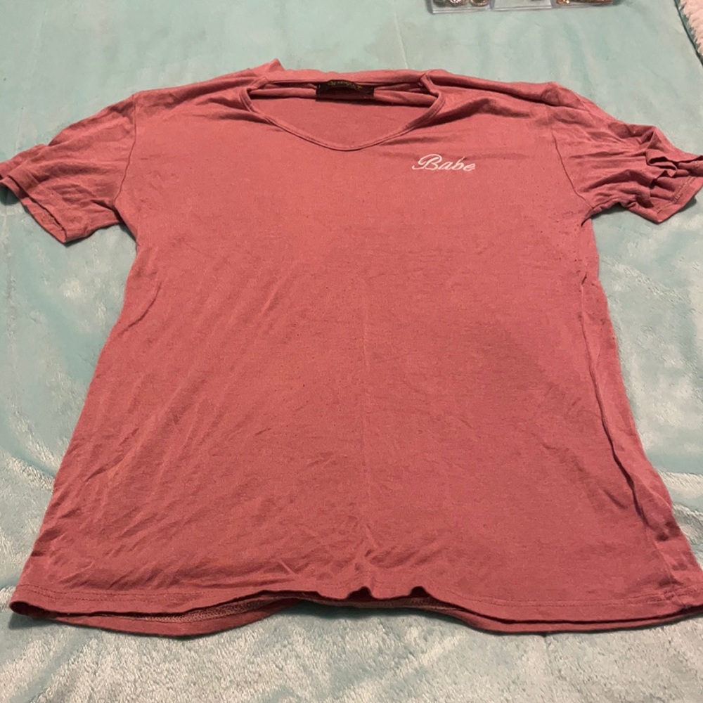 pink graphic shirt